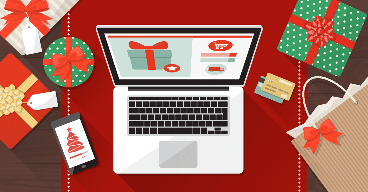 holiday online shopping graphic