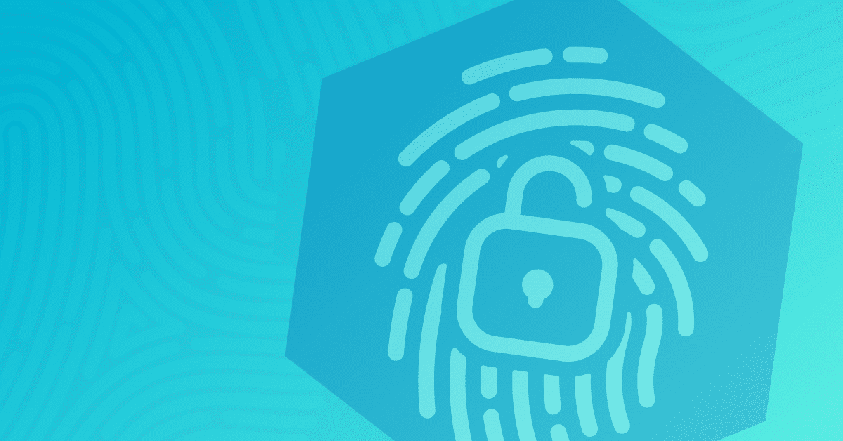 Lock over fingerprint icon.